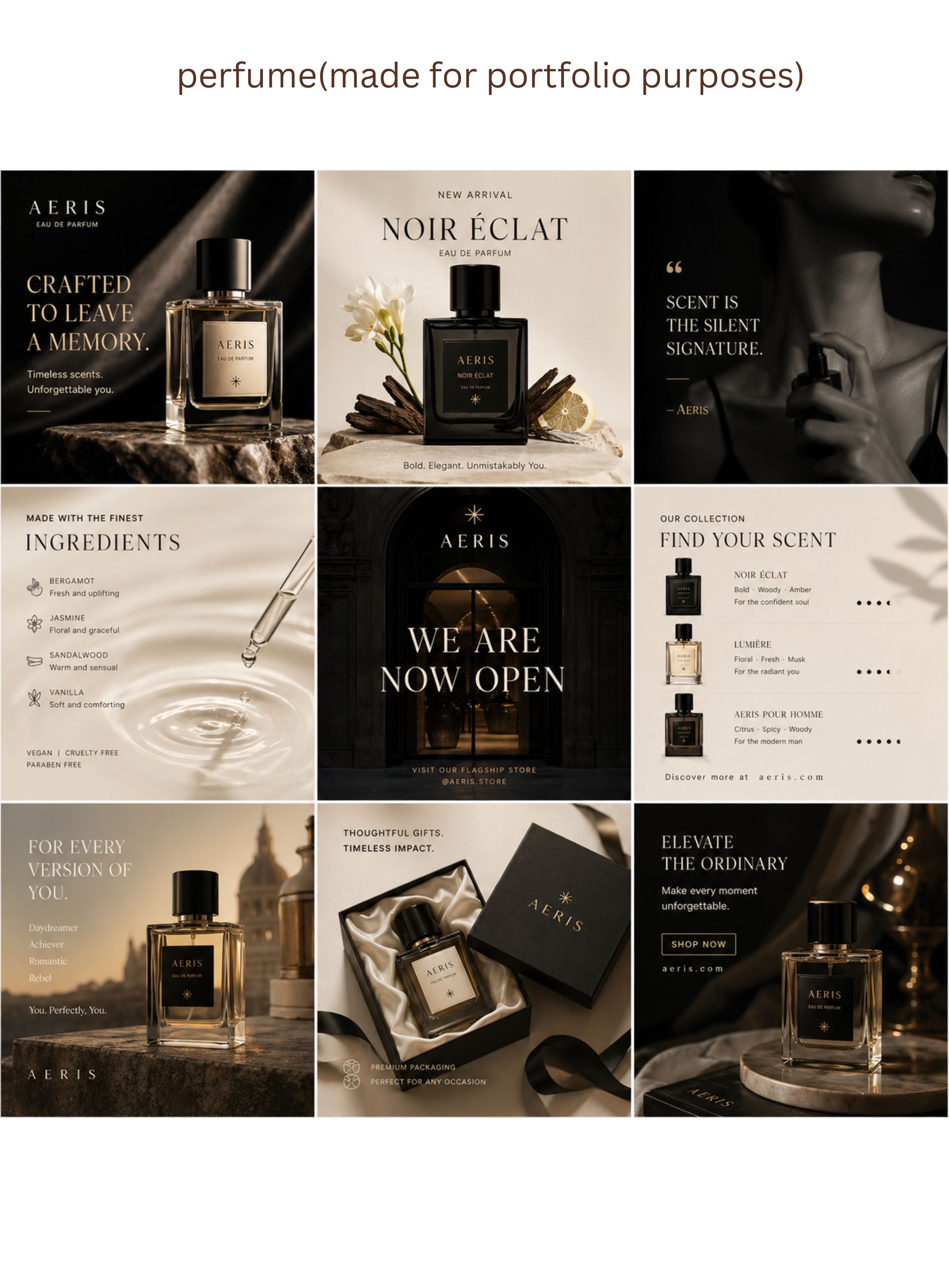 Aeris perfume editorial campaign concept